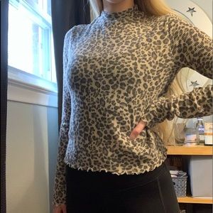 Leopard Mock Neck